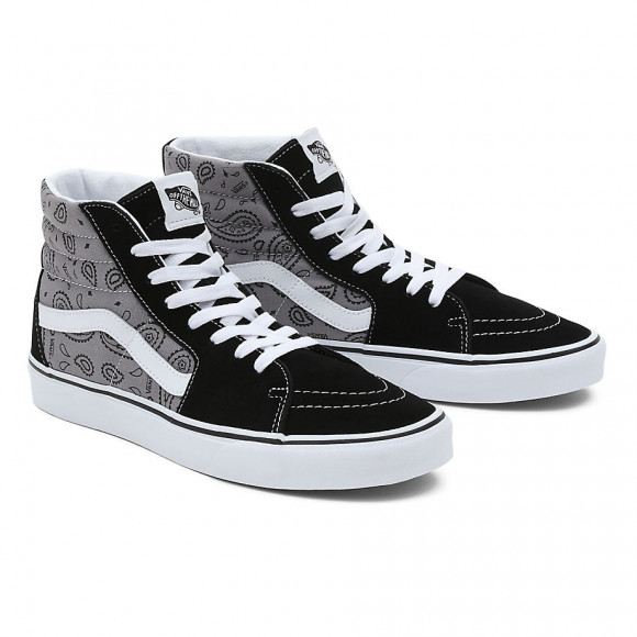 VANS Paisley Sk8-hi Shoes (gray/true White) Men,women Grey - VN0005U9BGJ