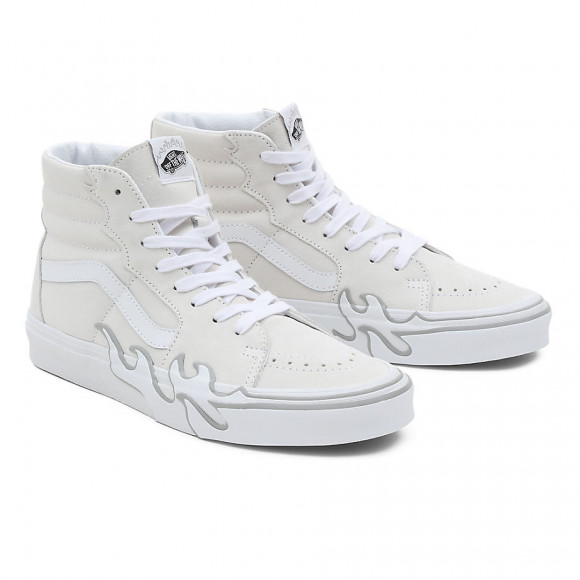 VANS Sk8-hi Flame Shoes (white/white) Men,women White - VN0005UJWWW