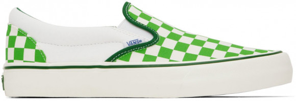 Vans SSENSE Exclusive Collaboration Green & White Classic Slip-On VR3 L Sneakers - VN0005VNGRN