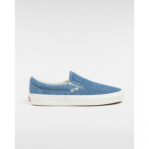 VANS Chaussures En Lin Classic Slip-on Summer (threaded Denim Blue/white) Unisex Bleu - VN0009Q7Y6Z
