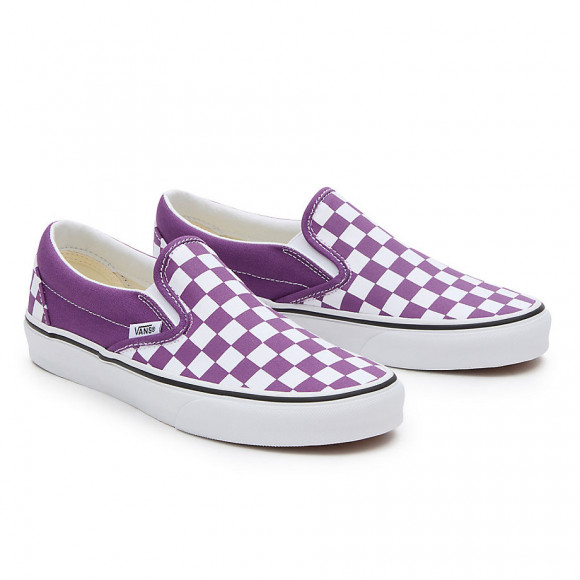 VANS Chaussures Classic Slip-on Checkerboard (color Theory Checkerboard Purple Magic) Unisex Violet - VN000BVZ1N8