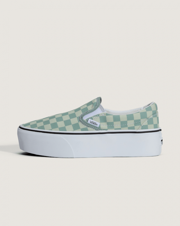Vans - Zapatillas Classic Slip-On con plataforma, Hombre, Verde - VN000CN1HJ1