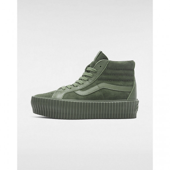 VANS Premium Sk8-hi 38 Reissue Platform Shoes (lx Suede/leather Army) Women Green - VN000CNFARM