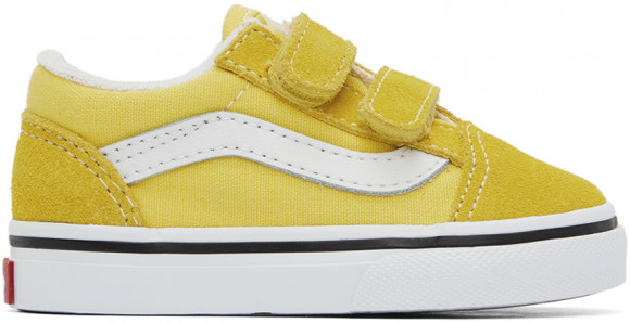 Vans Baby Yellow & White Old Skool V Sneakers - VN000D3Y7Z41