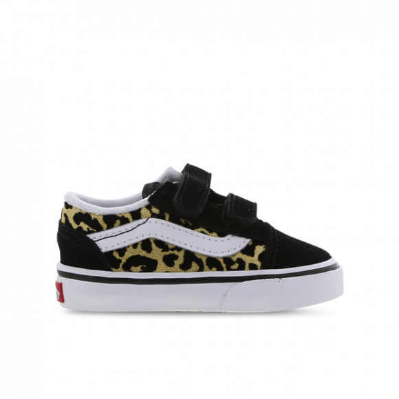 Vans Baby Black & Gold Leopard Old Skool V Sneakers - VN000D3YABS1