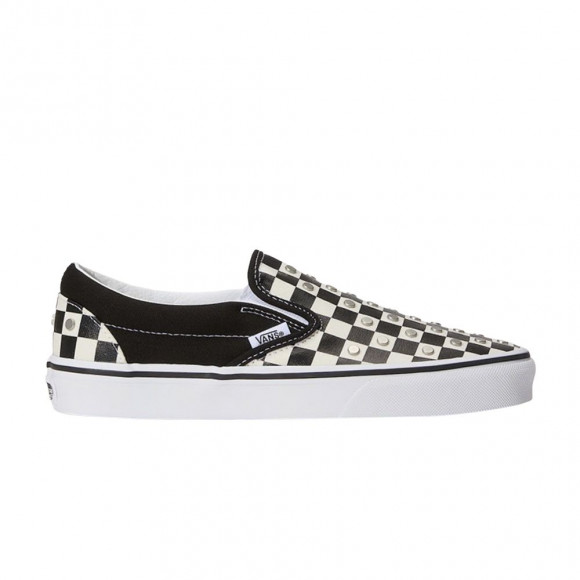 Vans Wmns Classic Slip-On 'Checkerboard Studs Black' | Women's Size 4.5 - VN000D6YBLK