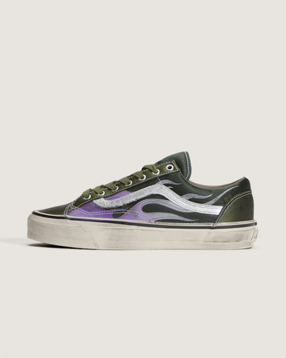 Vans - Premium Old Skool 36 Flames Shoes, Man, Green - VN000D9RGRK