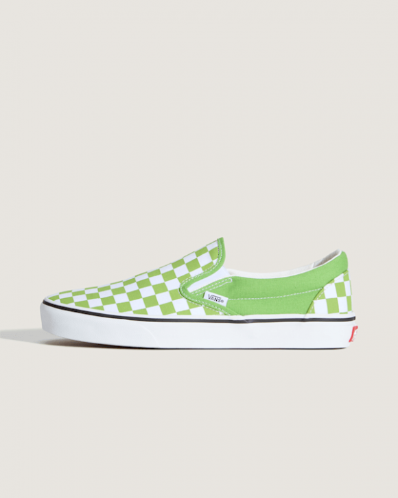 Vans - Ténis Classic Slip-On Checkerboard, male, Verde - VN000DAHFPB