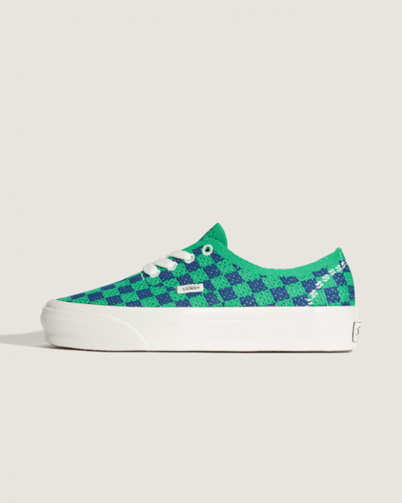 Vans - Premium Authentic Checkerboard Shoes, Man, Green - VN000EJC5W3
