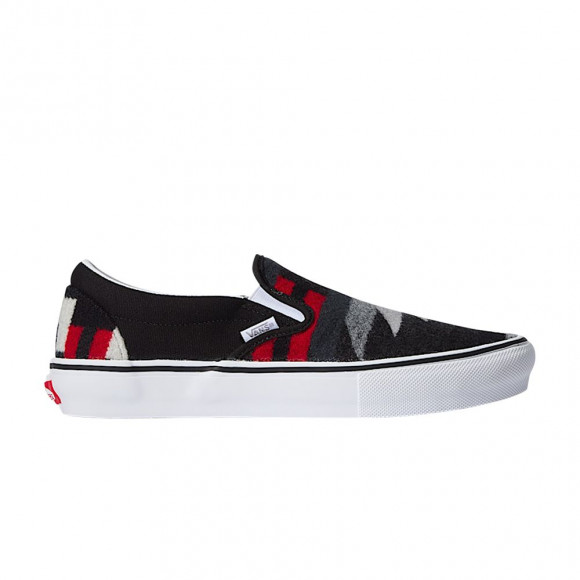 Van Doren Approved x All Nations Skate x Vans Slip-On 'Black Red White' | Men's Size 8.5 - VN000EKPBA2