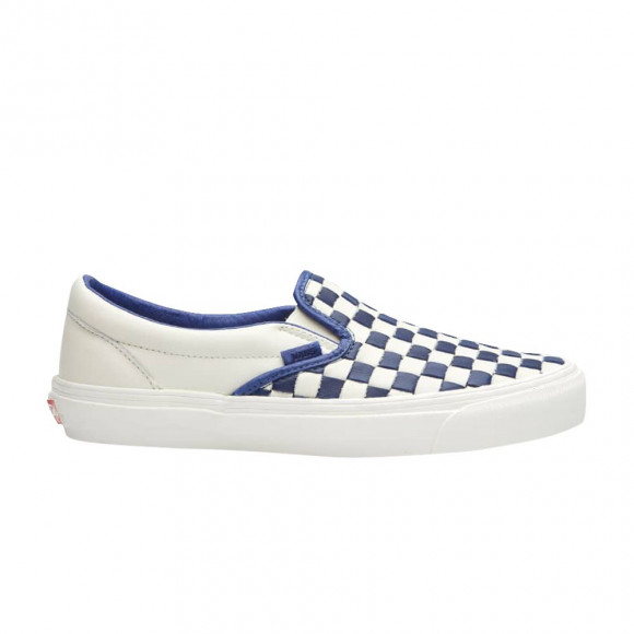Vans OG Classic Slip-On LX '50th Anniversary - Patriot Blue Checkerboard' | White | Men's Size 12 - VN000UDFIM0