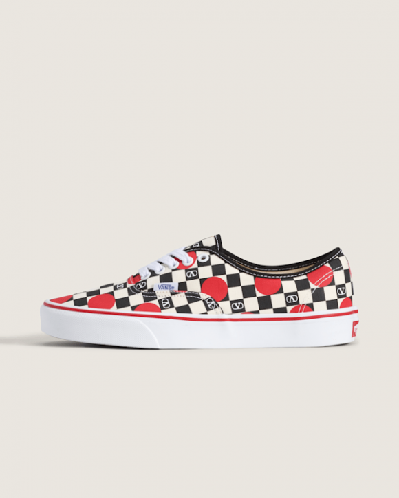Vans - Valentino Garavani and Vans Authentic Checkerboard, Man, Black - VN000Z9AE0L