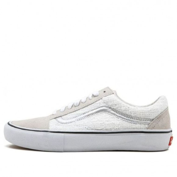 Supreme x Vans Old School Pro Iridescent Skate Shoes Unisex White - VN000ZD4JI0