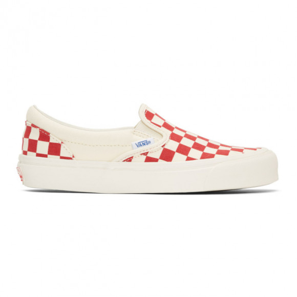 Vans OG LX 'Red Checkerboard' White/Red Sneakers/Shoes VN0A32QNP4H - VN0A32QNP4H