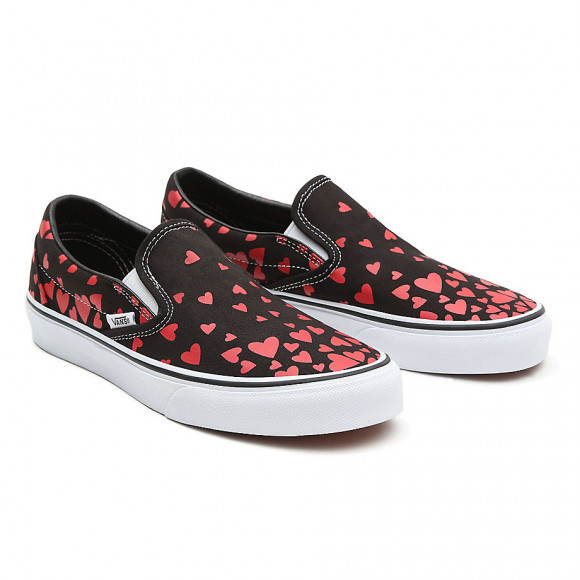 VANS Zapatillas Valentines Hearts Classic Slip-on ((valentines Hearts) Black/racing Red) Mujer Negro - VN0A33TB45L