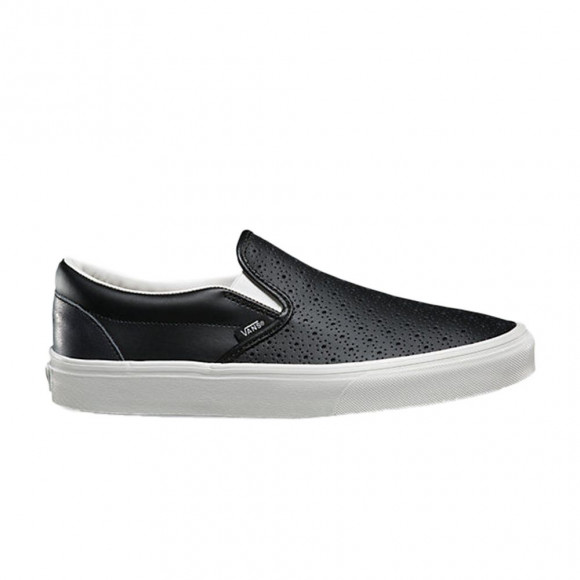 Vans Classic Slip-On Perforated Leather | Black | Men's Size 11.5 - VN0A38F7KVJ