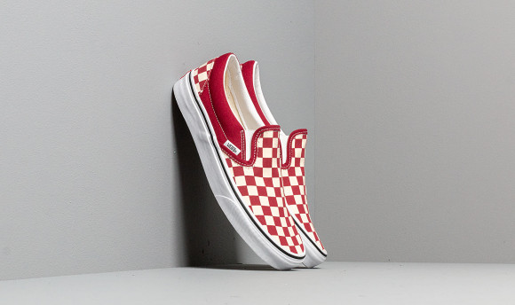 vans rumba red slip on