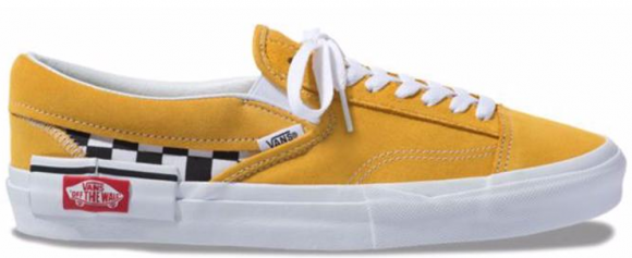 vans slip on checkerboard yellow