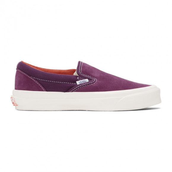vans classic slip on purple
