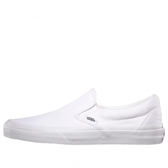 vans black canvas slip on