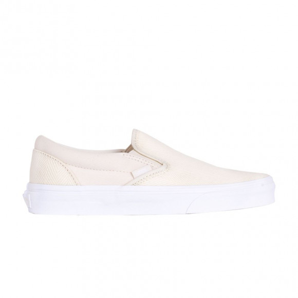 Vans Classic Slip-On 'Herringbone - Asparagus' | Cream | Men's Size 6 - VN0A4BV3V92