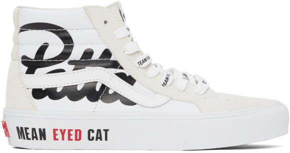Vans White Patta Edition Vault 'Mean Eyed Cat' SK8-HI Sneakers - VN0A4BVH5WW