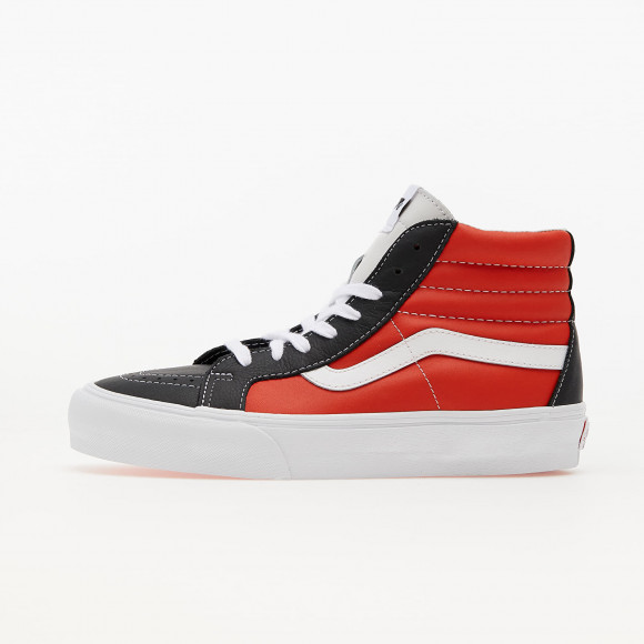 vans sk8 hi red leather