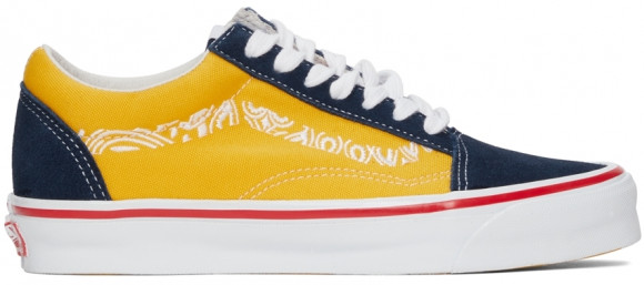 Vans Baskets OG Old Skool LX bleues et jaunes édition Bedwin & The Heartbreakers - VN0A4P3X9VM