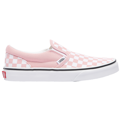Vans Classic Slip On - Girls' Grade School Skate/BMX Shoes - White / Powder Pink -