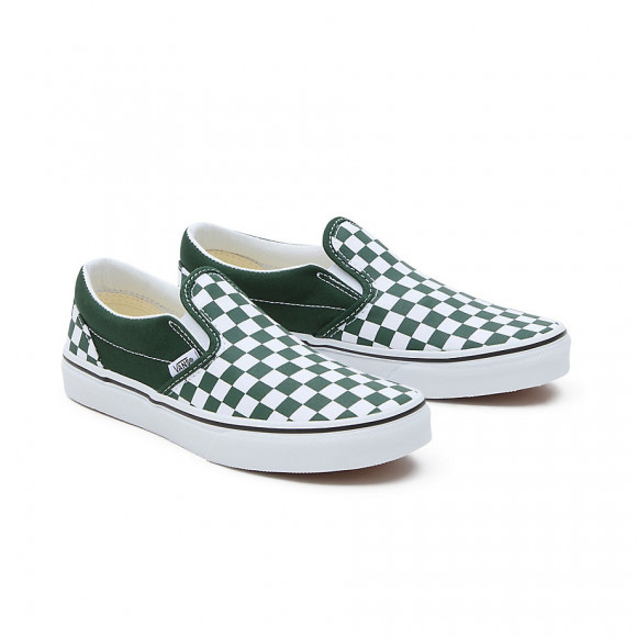 VANS Youth Color Theory Classic Slip-on Shoes (8-14 Years) (mountain View) Youth Green - VN0A4UH8BD6