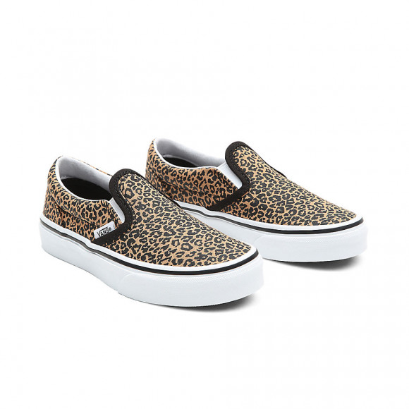 VANS Youth Classic Slip-on Shoes (8-14 Years) (leopard/black) Youth Black - VN0A4UH8YS5