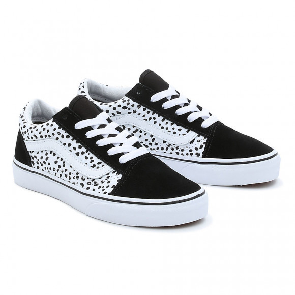 VANS Youth Old Skool Shoes (8-14 Years) (dalmatian Black/true White) Youth White - VN0A4UHZ6BT
