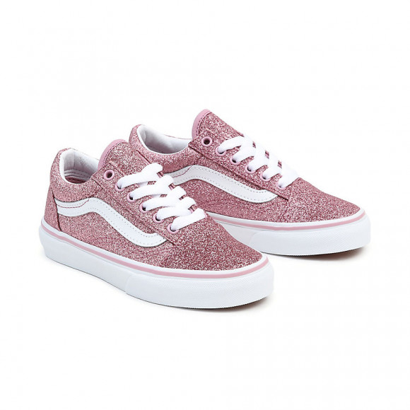 VANS Youth Old Skool Shoes (8-14 Years) (glitter Lilas) Youth Pink, Size 3 - VN0A4UHZBD5