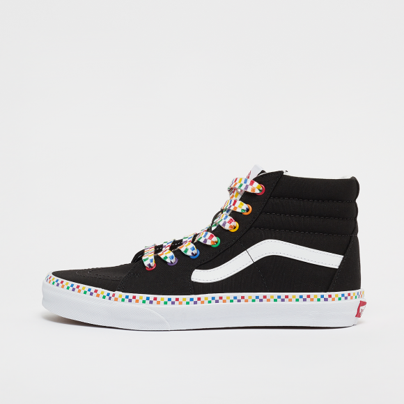 VANS Youth Rainbow Checkerboard Sk8-hi Shoes (8-14 Years) ((rainbow Checkerboard) Black/true White) Youth Black, Size 3 - VN0A4UI2AC5