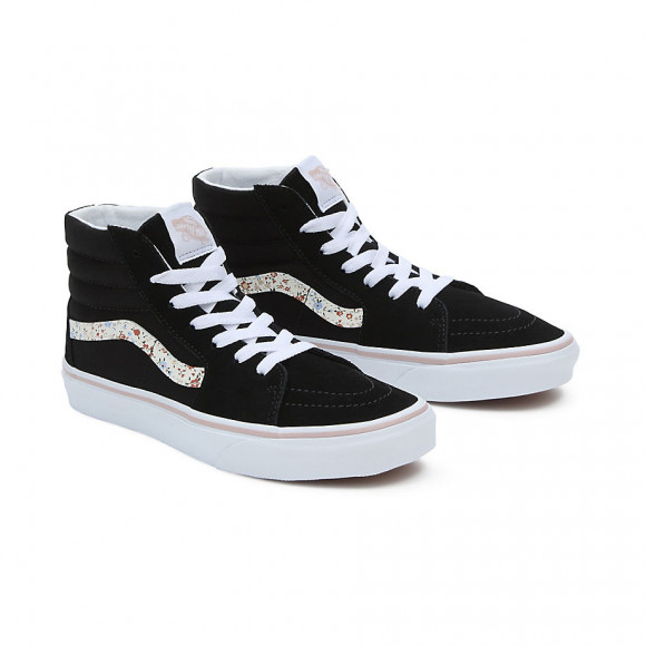 Vans SK8-Hi suede trainers in black white