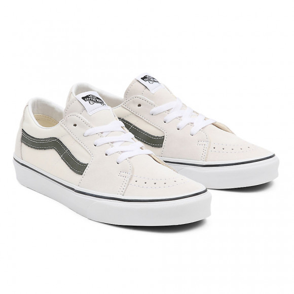 VANS Utility Pop Sk8-low Schuhe ((utility Pop) Blanc De Blanc/khaki) Damen Weiß - VN0A4UUKB36