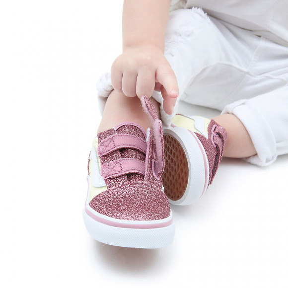 Vans Baby Pink & Off-White Old Skool V Sneakers - VN0A4VJJ0FU