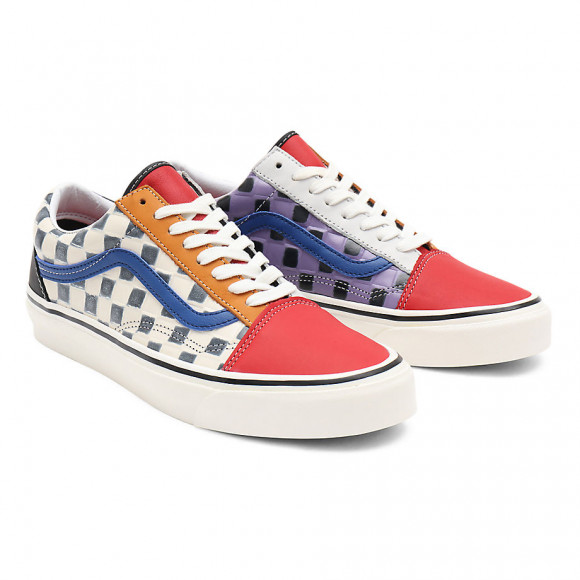 VANS Chaussures Anaheim Factory Old Skool 36 Dx ((anaheim Factory) Leather Check/multi/red) Men,women Multicolour - VN0A54F39XM