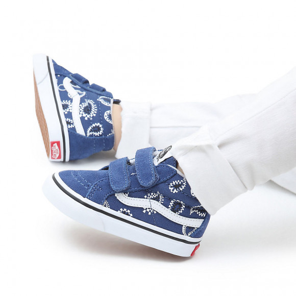 VANS Scarpe Bambino Sk8-mid Reissue V (1-4 Anni) (check Paisley Navy) Toddler Blu - VN0A5DXDNVY