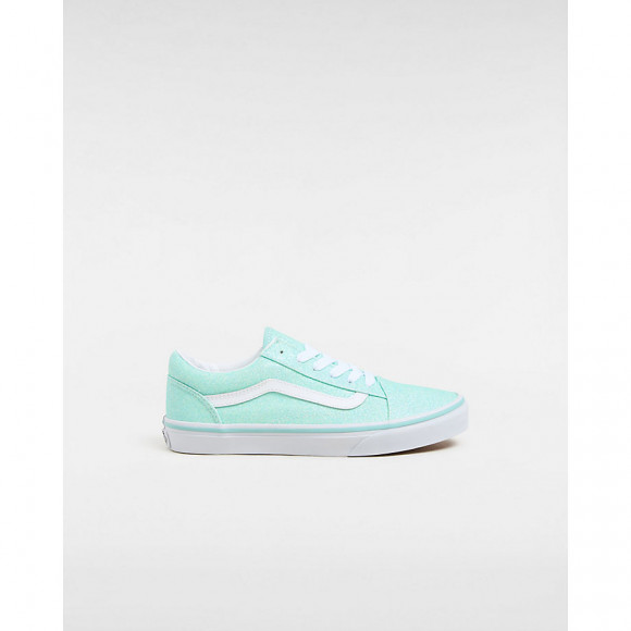 VANS rgade Youth Old Skool Glitter Shoes (8-14 Years) (glitter Pastel Blue) Youth Blue - VN0A5EE6O33