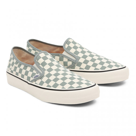 on Sf Green Milieu/marshmallow) Mujer Verde - kith x vans on red Zapatillas Checkerboard Slip