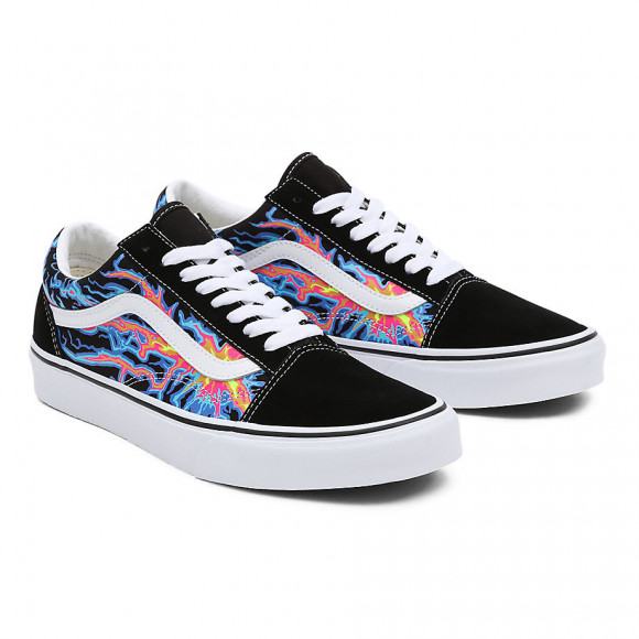 VANS Electric Flame Old Skool Shoes ((electric Flame) Black/true White) Women Multicolour, Size 3 - VN0A5KRFB03