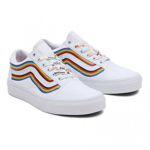 VANS Pride Old Skool Shoes ((pride) White/true White) Women White - VN0A5KRFB5U