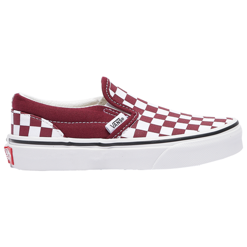 Vans Classic Slip On Boys' Preschool Loafers Pomegranate / White