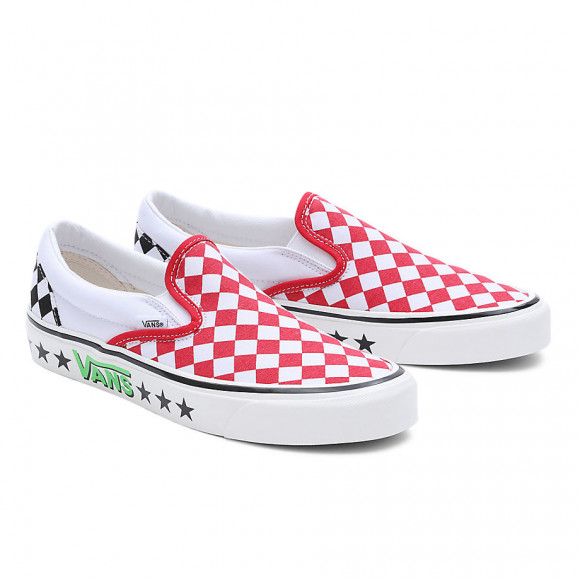 VANS Diamond Check Classic Slip-on 98 Dx Shoes (red/white) Men,women Red - VN0A7Q58Y52