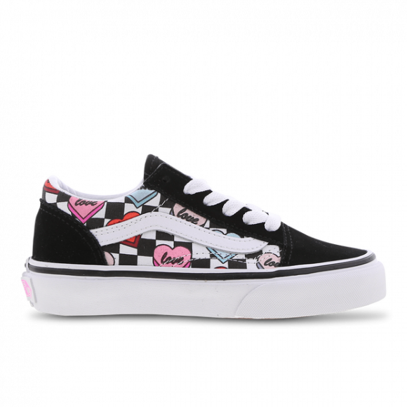 Vans Kids Black & White Candy Hearts Old Skool Little Kids Sneakers - VN0A7Q5FABY1