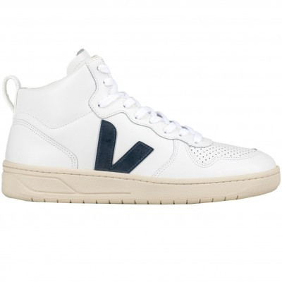 Veja Men's V-15 High Top Sneakers in Extra White/Nautico - VQ0203086B