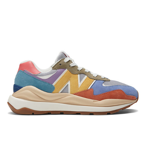 pedir rizo ataque Leather, Features New balance Classic 373V2 Wide Trainers, Talla 36, New  Balance Mujer 57/40 in Gris/Amarillo/Azul