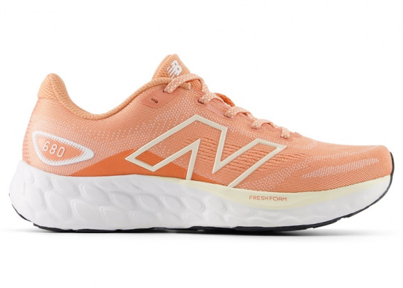 New Balance Women's Fresh Foam 680v8 Running Shoes - Orange/White/Beige - W680CN8