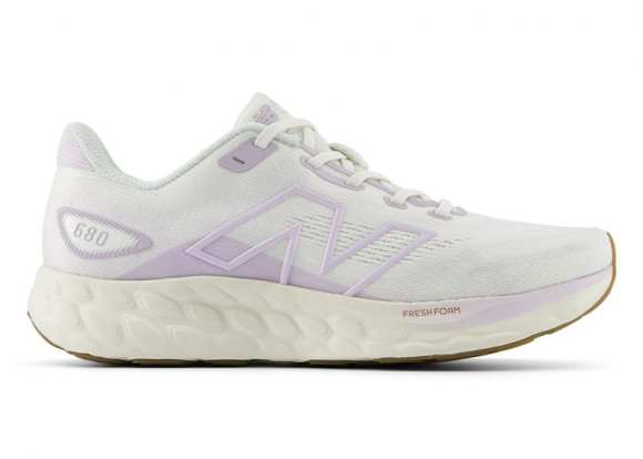 New Balance Women's Fresh Foam 680v8 Running Shoes - White/Purple - W680ST8